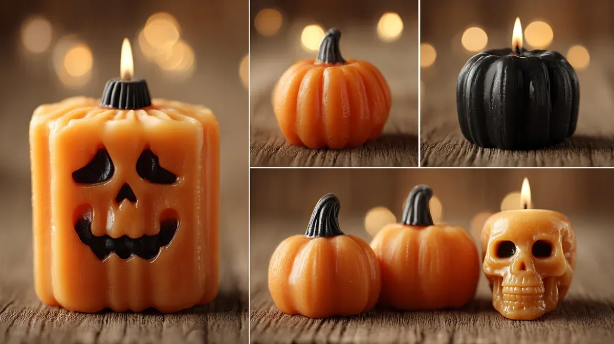Bougies d'Halloween DIY : citrouille, fantôme et ambiances sombres